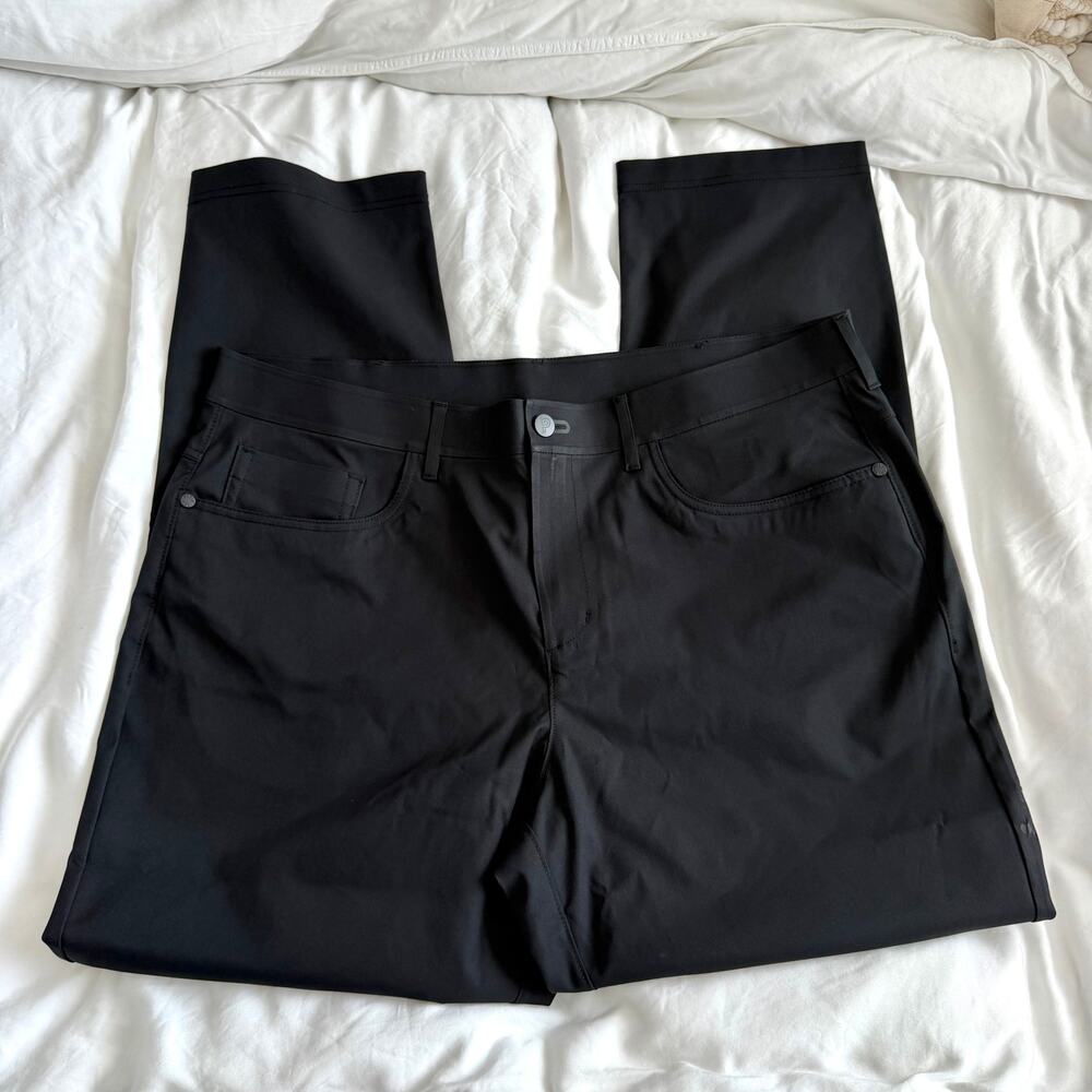 Public Rec Mens Performance Golf Chino Pants Black Moisture-Wicking 36X30